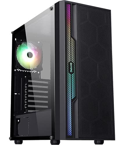 Centaurus Paladin Gaming Computer - Intel i5-12600K 4.6GHz TB 10-Core, 16GB DDR4 RAM, GeForce RTX 3050 GPU, 500GB NVMe SSD, Windows 11 Pro, WiFi. Custom Gaming Desktop