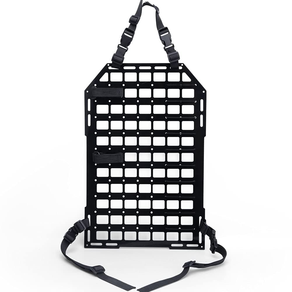 Molle Tactical Seat Back Organizer Rigid PP Board Seatback Organizer for Car (Color : EX-007-BK)