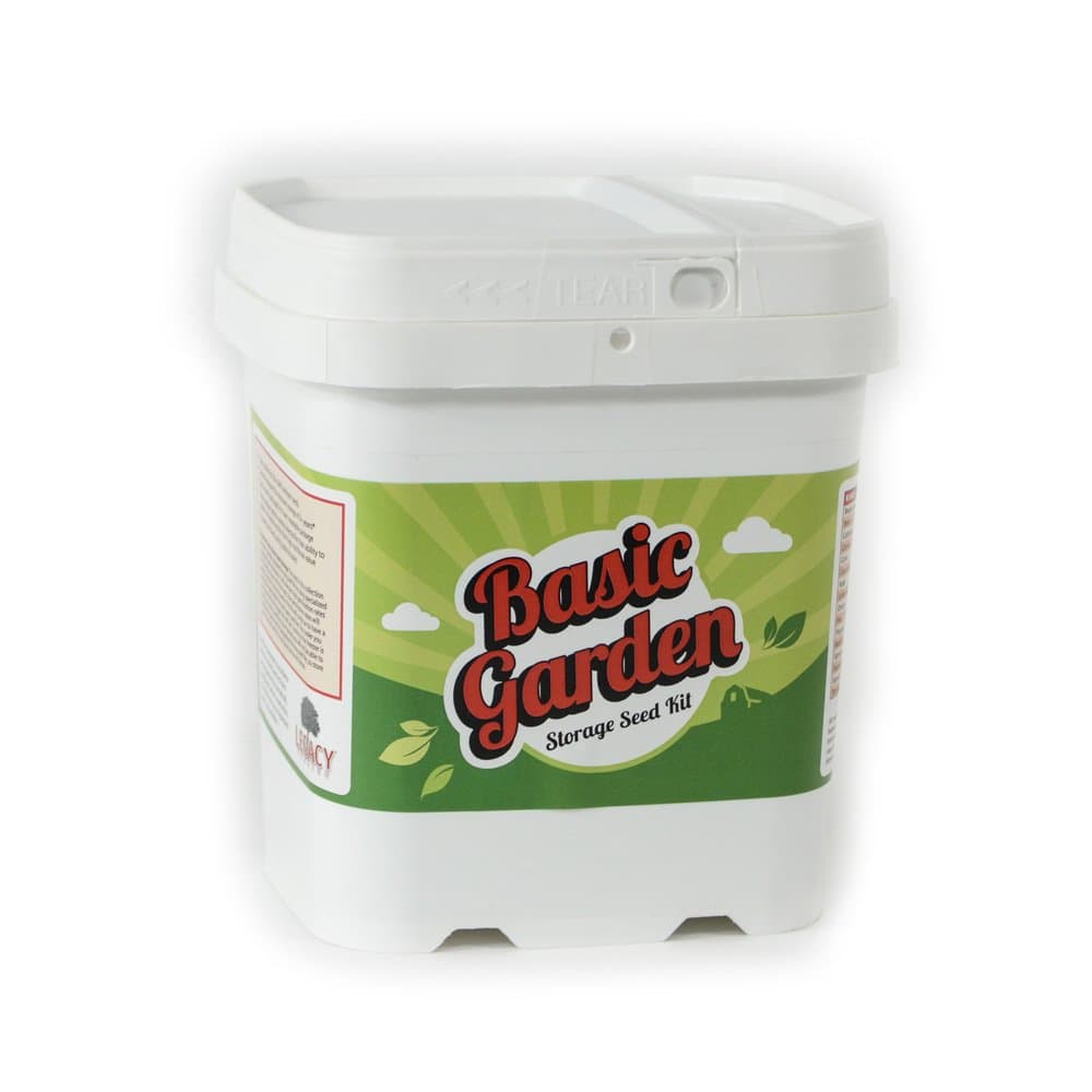 Basic Survival Garden Seed Assortment - Over 20,000 Specially Dried, Non-GMO, Heirloom, Long Shelf Life Gardening Emergency Storage Seeds - Prepper Vault: Corn, Peas, Beans, Tomatoes, More