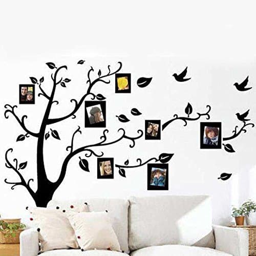 HomeBella Wall Art Decals/Stickers/Poster (Black Tree with Frames on Branches)