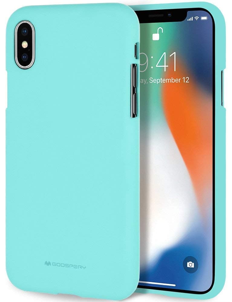 MOOYA iPhone XS MAX Soft Feeling Jelly, [Comfortable] Silky TPU Rubber Case [Thin and light] Cover for (iPhone XS MAX, Tiffany Blue)