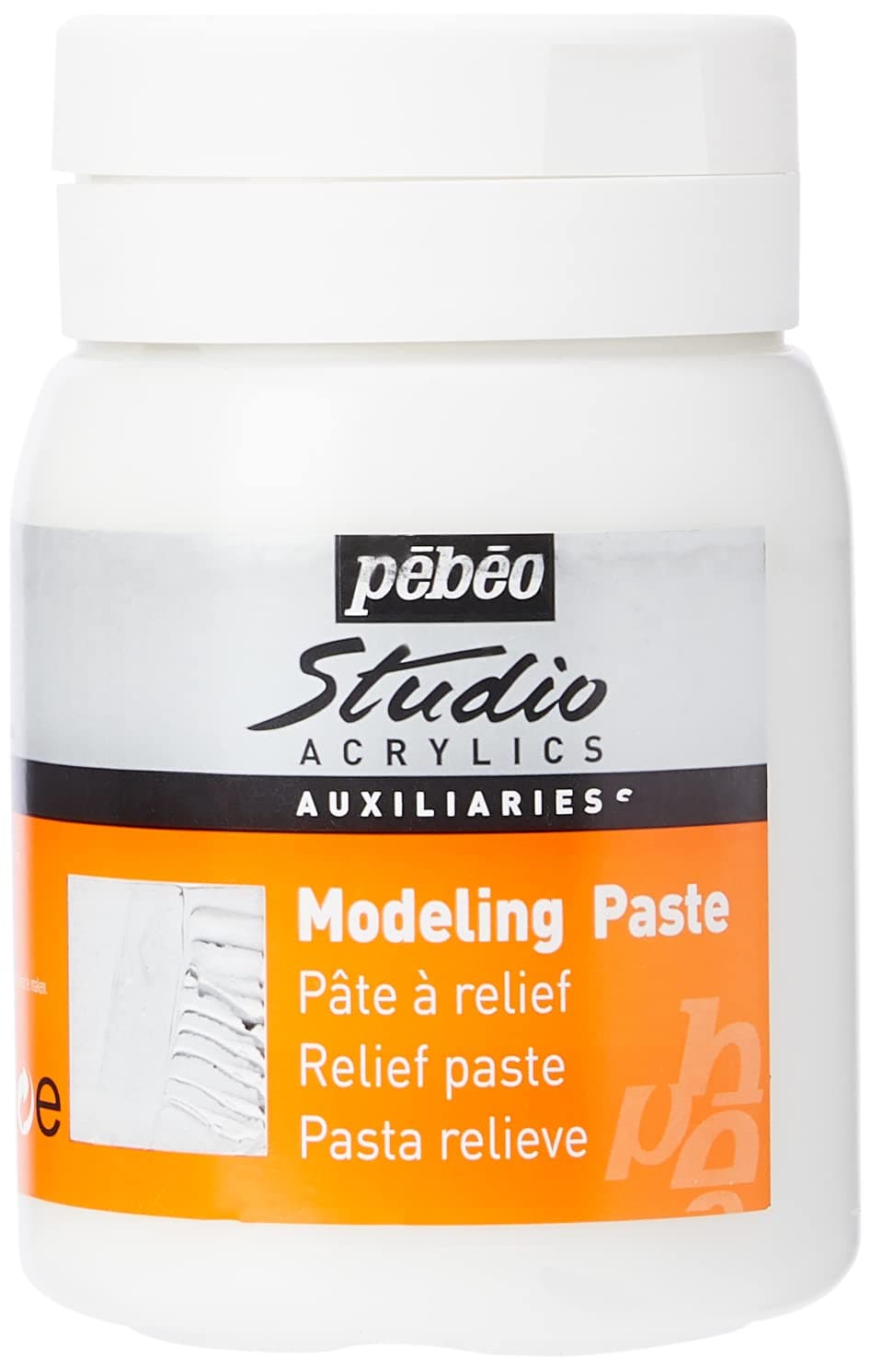 PEBEO 524150 500 ml Studio Acrylics Auxiliaries Modeling Paste, White