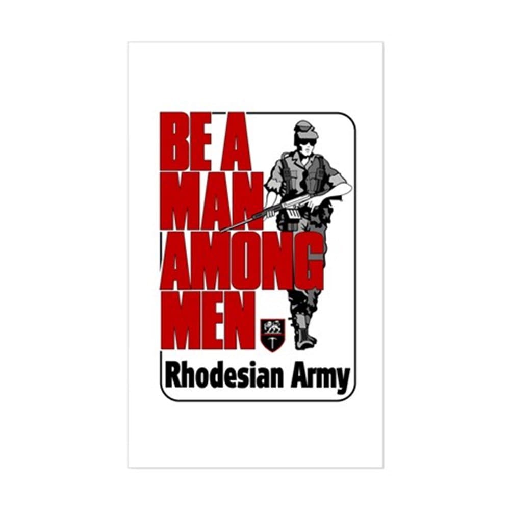 CafePress - Rhodesian Army Poster Rectangle Sticker - Rectangle Bumper Sticker Car Decal