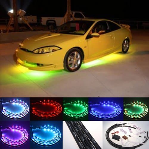 Generic Color LED Under Car Glow Underbody System Neon Lights Kit 48" X 2 & 36" X 2