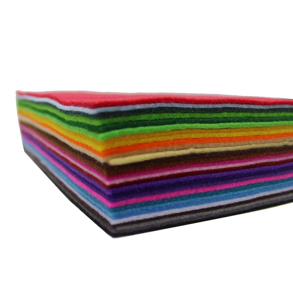 28pcs Soft Nonwoven Felt Fabric DIY Sewing Bundle Handmade Accessories 1.4mm Thickness (20cmx30cm)