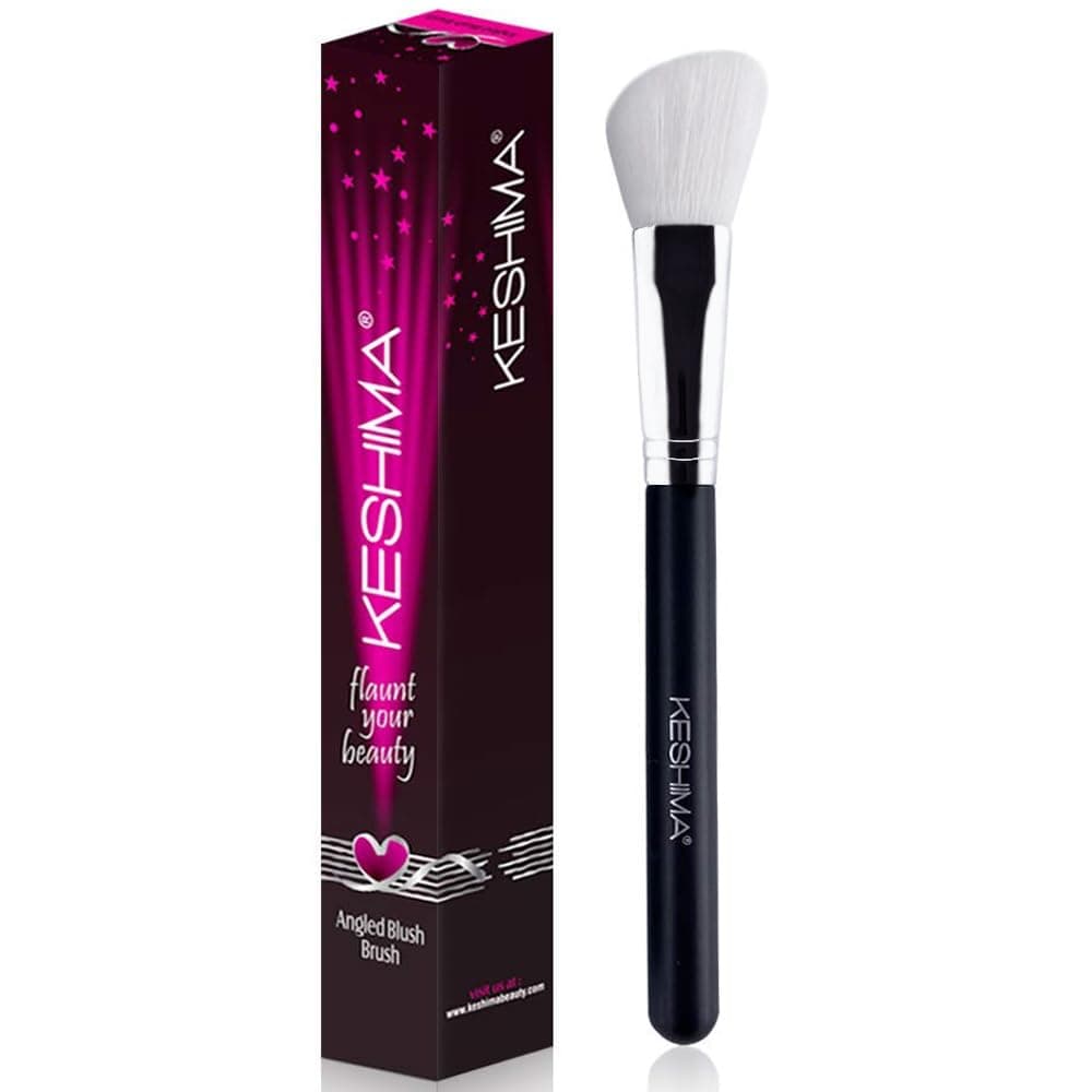 Angled Blusher Brush By Keshima - Quality Blush, Contour and Bronzer Brush