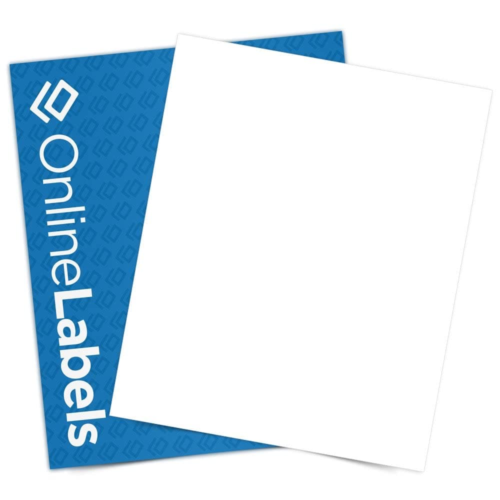 8.5 x 11 Waterproof Polyester Sticker Paper (Laser Printers Only) - 25 Sheets - Full Sheet Labels - OnlineLabels