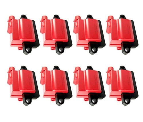 Rev IgnitionHigh Performance Ignition Coil Set of 8 compatible with GM Square Type Coil 12558693 1999-2009