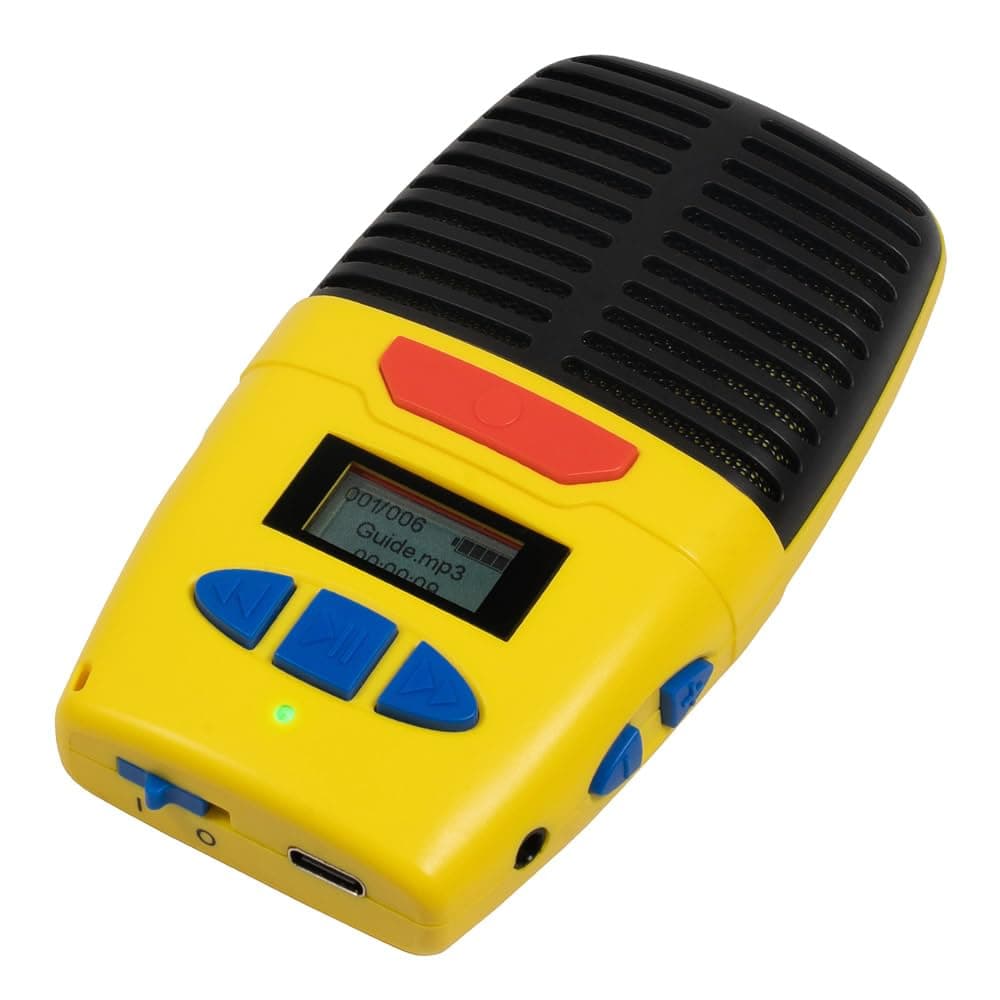 Talking Products, Micro-Speak Plus Digital Voice Dictaphone Recorder and MP3 Player, 1GB, Yellow. 15 Hours Recording Time. Independent Living Aid & Education Learning Resource