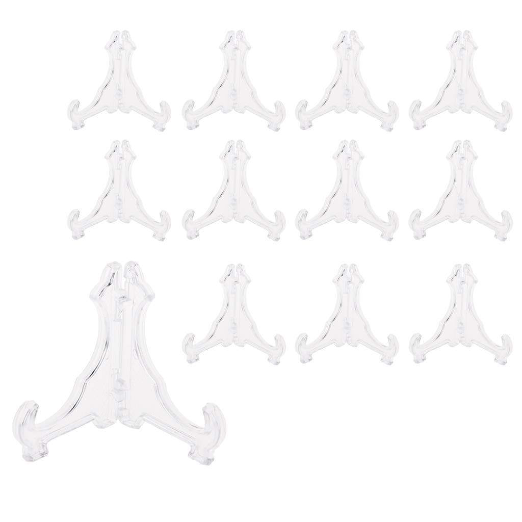 hoxin12Pack Plastic Easels Display Stand Coin Medal Token Badge Holder Collection Shelf 42mm/2inch