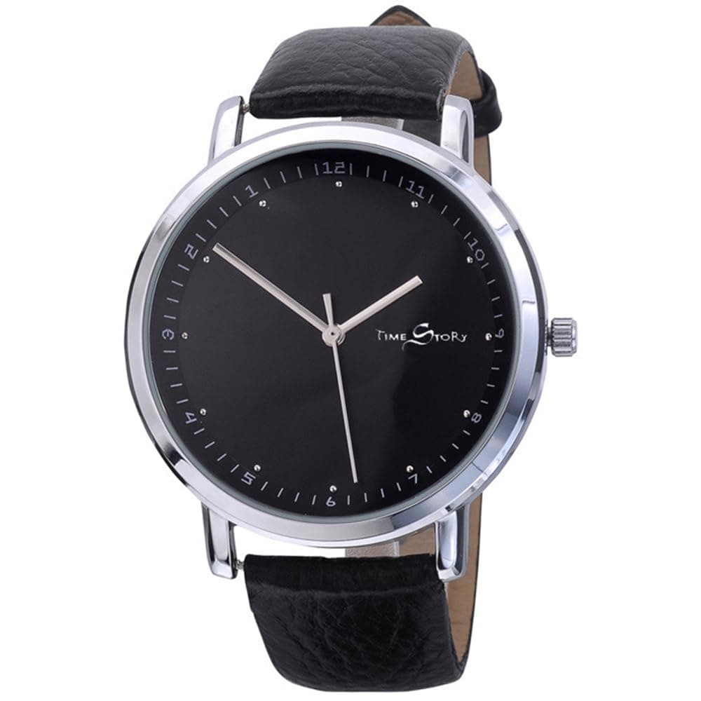 CXML&DASHE Anti-Clockwise Watch - Reverse Hands & Inverted Numbers, Backwards Quartz Movement, Minimalist Unisex Design (Unique Counterclockwise Timepiece for Men & Women)