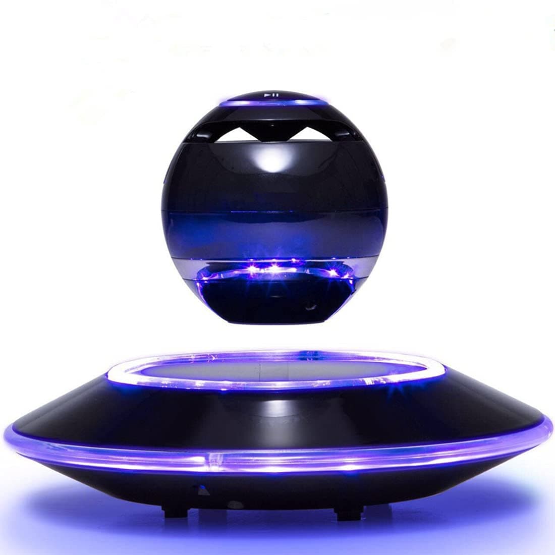 Infinity Orb Levitating Bluetooth Speakers Magnetic Wireless Floating Speaker with LED Light for Hands-Free Call and Music Play (Black)