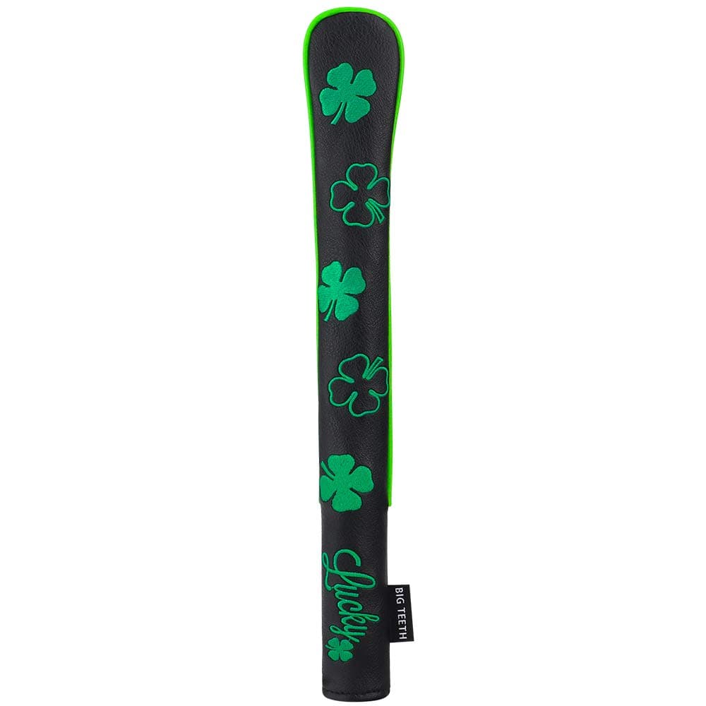 Golf Alignment Stick Covers Lucky Clover Holds 2 Sticks Leather Elegant Stick Holder Golf Club Protector