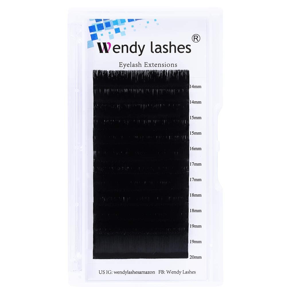 Easy Fan Lashes, CC Curl 0.05mm 14-20mm Mixed Easy Fan Russian Lashes 2D 3D 5D Eyelash Extensions Self Fanning Lashes Easy Fan Volume Lashes Individual Lash Extensions(KH-0.05-CC-MIX14-20)