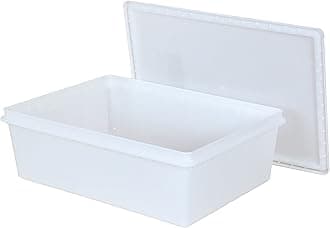 Fish Tubs/Food Storage Bins 25lb 11.5" x 15.5" x 5", Pack of 10 Deep Bases with Lids