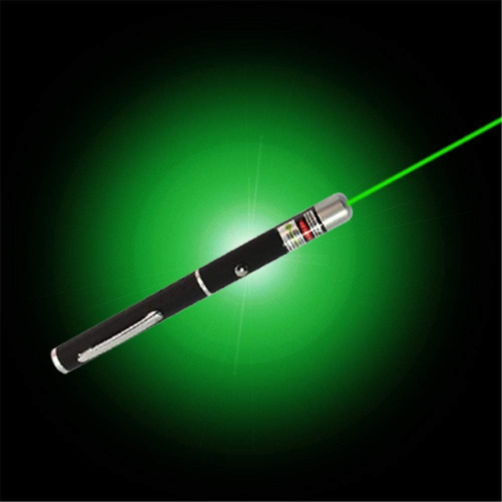 CAZINA Green Multipurpose Laser Light Disco Pointer Pen Lazer Beam with Adjustable Antena Cap to Change Project Design for Presentation