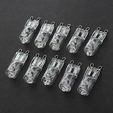 G9 40W 3000-3500K Warm White Halogen Bulb Light Globe Lamp (220V,10pcs)