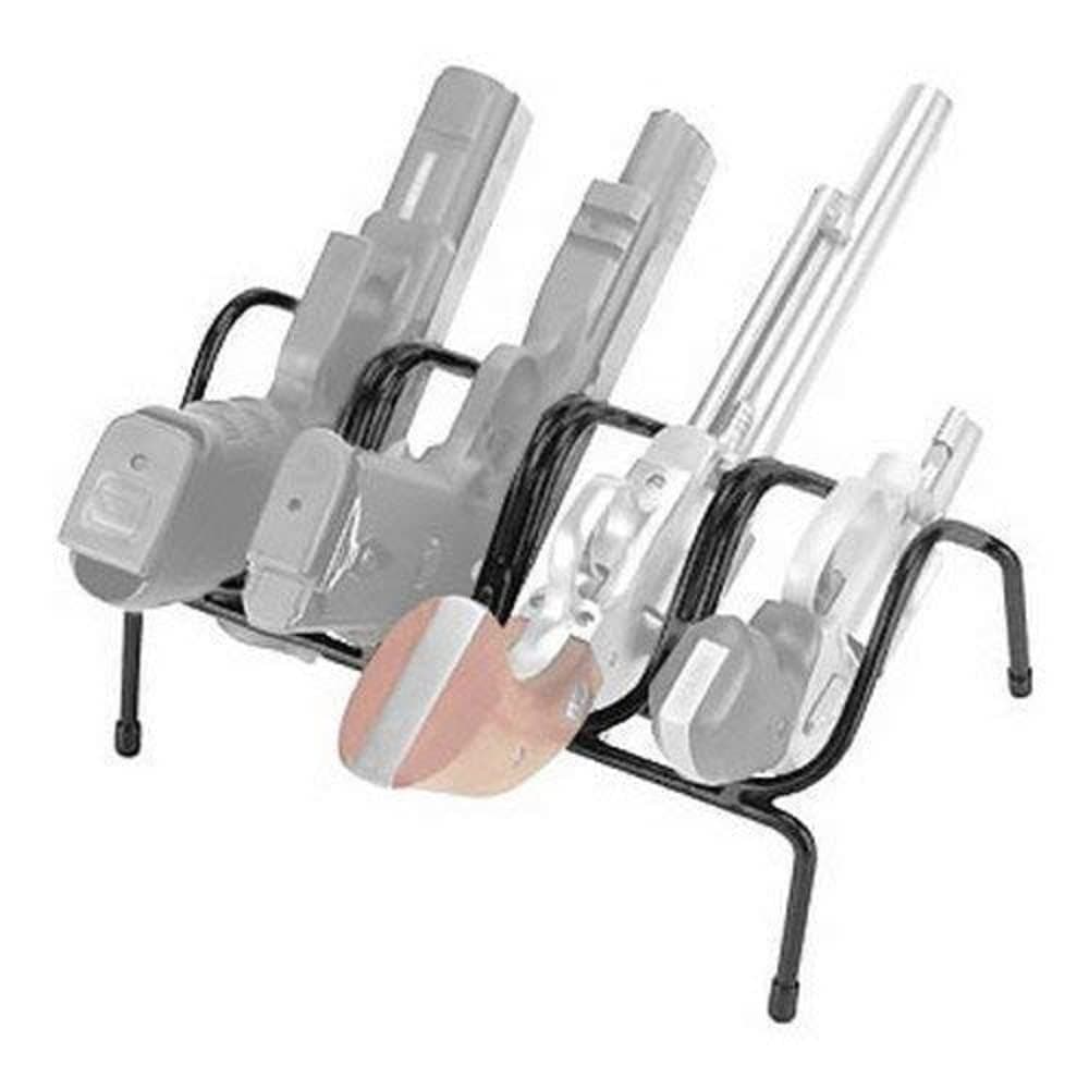 Lockdown Handgun Rack Barrel Up or Muzzle Holder with 1-6 Slots, Vinyl Coating, for Gun Vault and Safe Organization and Storage