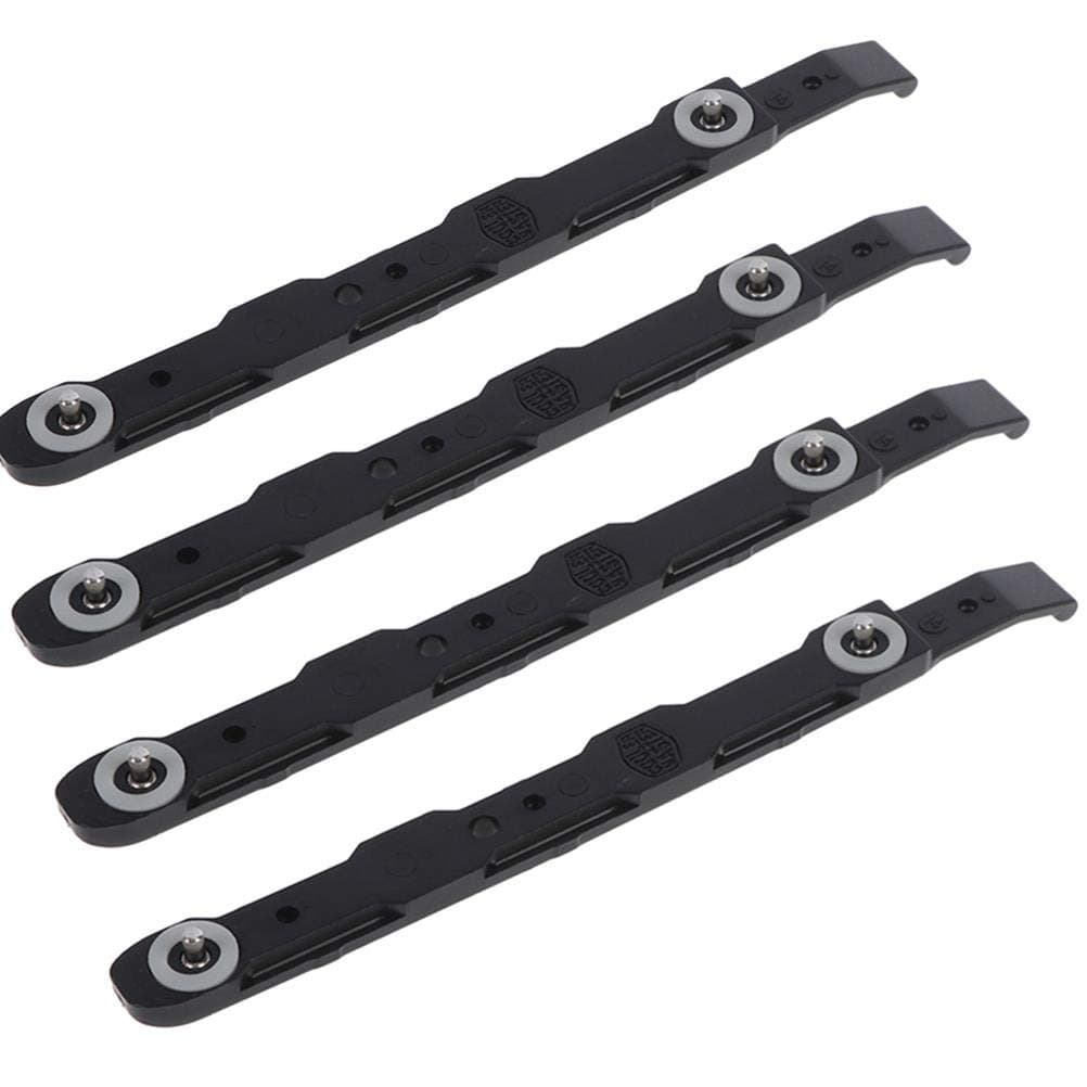 4 Pack Black Chassis Hard Drive Mounting Plastic Rails Durable Anti-Scratch HDD Mount Rails for Desktop Computer Cases Easy Install Drive Bracket Accessories for PC Building Upgrades