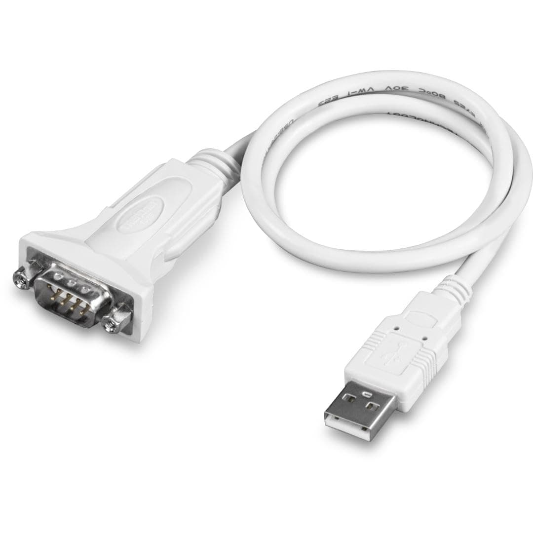 TRENDnet USB to Serial 9-Pin Converter Cable, TU-S9, USB to RS232 Serial Adapter, Supports Windows & Mac, 64cm (25 in.) Cable Length, NDAA Compliant, Plug & Play, White