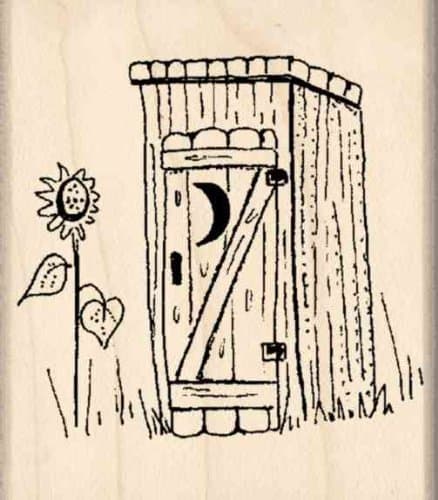 Stamps by Impression Outhouse Rubber Stamp