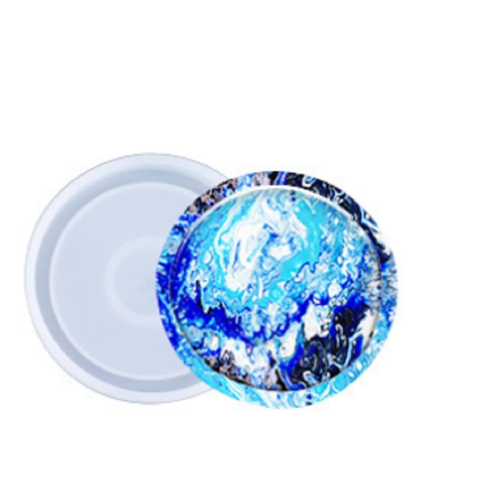 4 Pack DIY Planter Pot Mold,Silicone Coaster Mold,Transparent Silicone Mold,Silicone Large Ashtray Resin Mold ,Resin Casting Mold for Succulent Plants