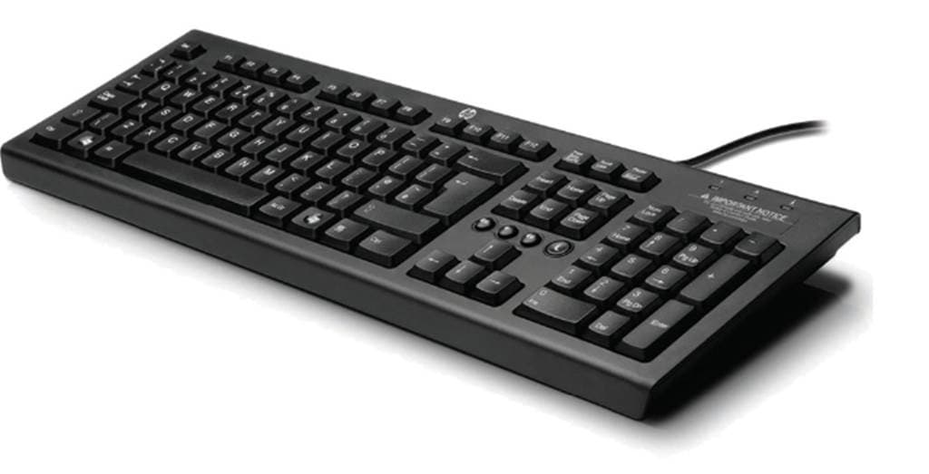 Classic Black Wired USB Keyboard