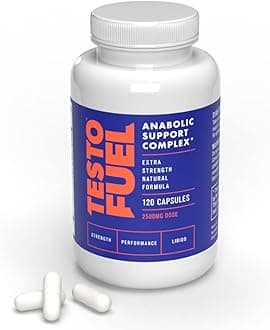 TestoFuel 120 T-Booster Pills for Men - 100% Natural Ingredients - US Made Premium Supplement