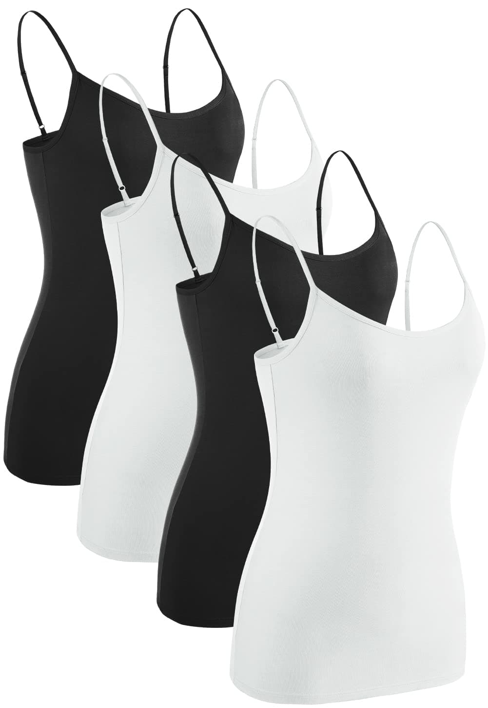 4 Piece Women Camisole Basic Undershirt Adjustable Spaghetti Strap Tank Top
