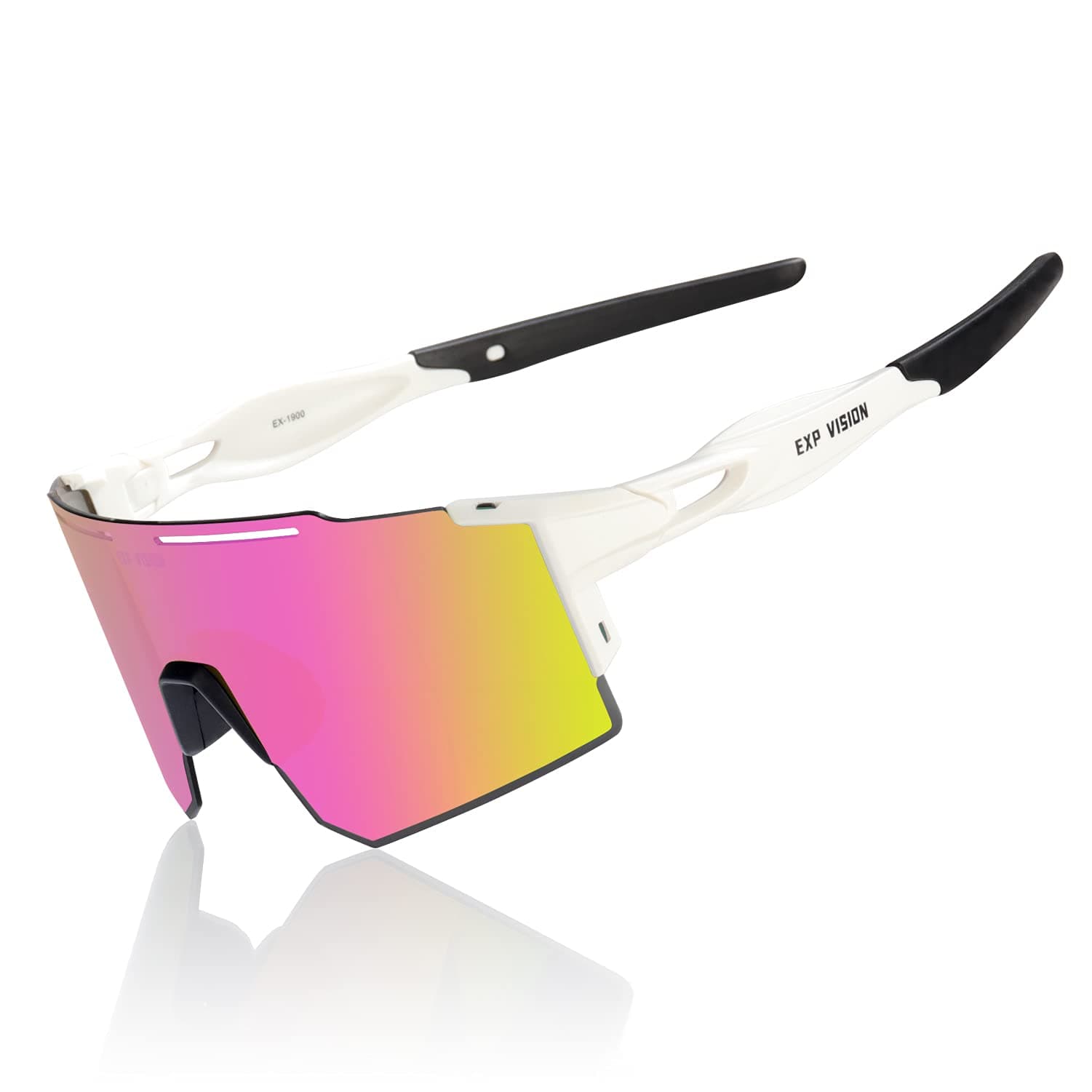 Polarized Cycling Glasses, UV 400 Sports Sunglasses Biking Goggles Running Hiking Golf Fishing Driving