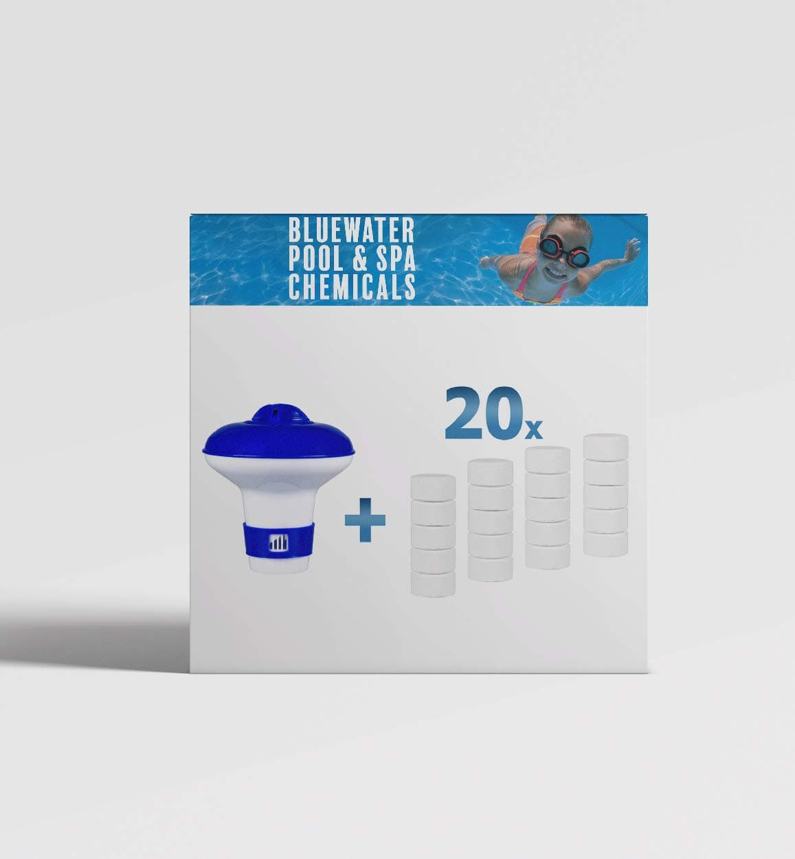 Bluewater Bromine 20 x 20g Tablets Plus Floating Dispenser