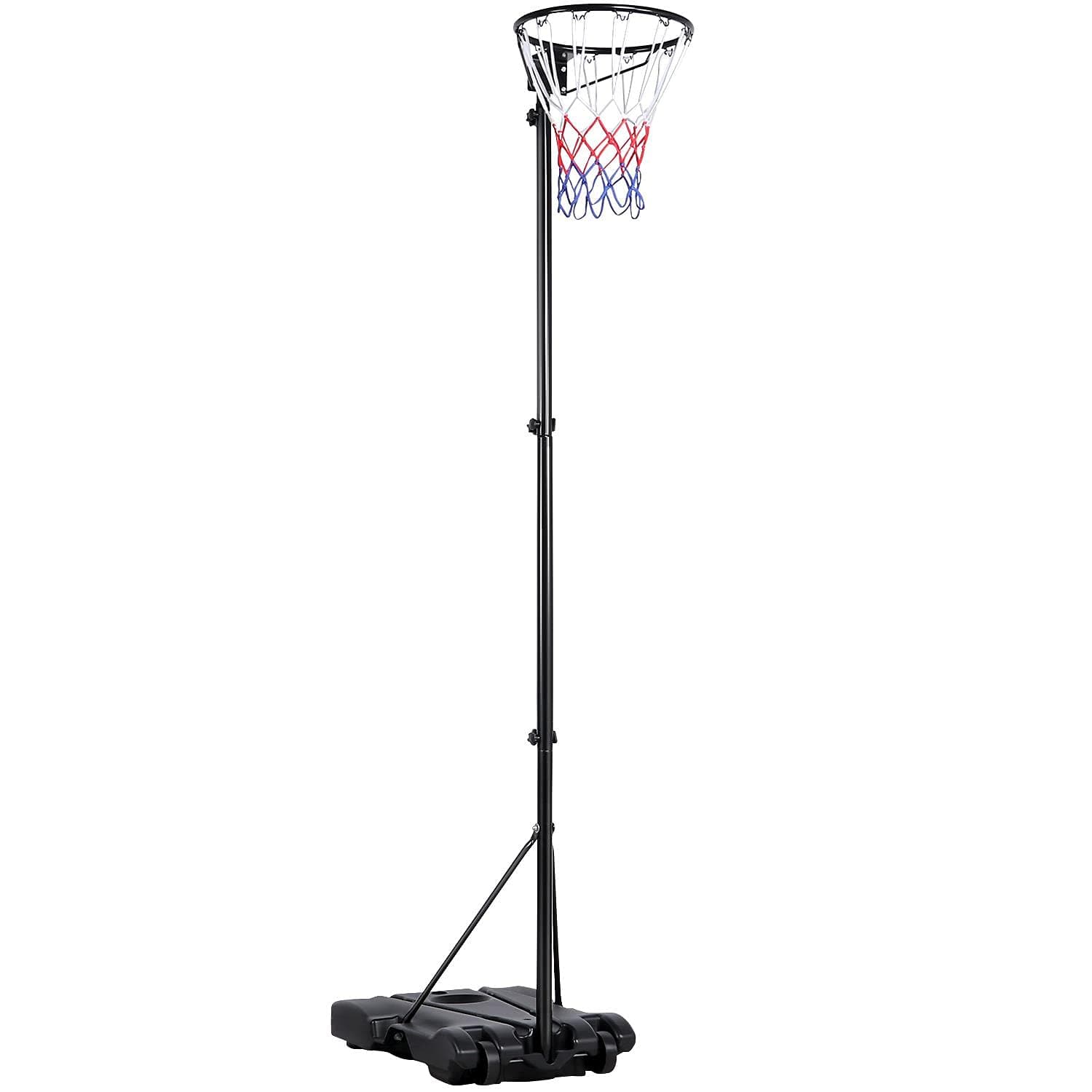 costoffs Adjustable Netball Post, Netball Stand, Freestanding Net Set w/Wheels & Weighted Base Suitable for Youth, Full-Size Hoop Stand, 1.71-3.05m
