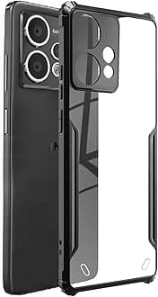 SPAZY CASE® HMD Crest Max 5G Back Cover | Transparent Crystal Clear Hard PC Back Case with TPU Bumper, Drop Protection Case Cover for HMD Crest Max 5G