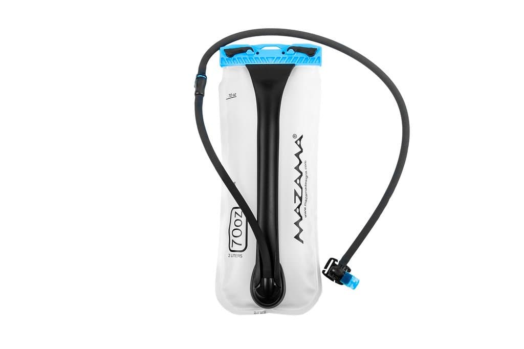 Mazama Designs Windigo, Top Fill Hydration Bladder, Replacement Water Bladder with Insulated Hose Fits Most Hydration Pack Water Backpack Applications, 2L / 70oz