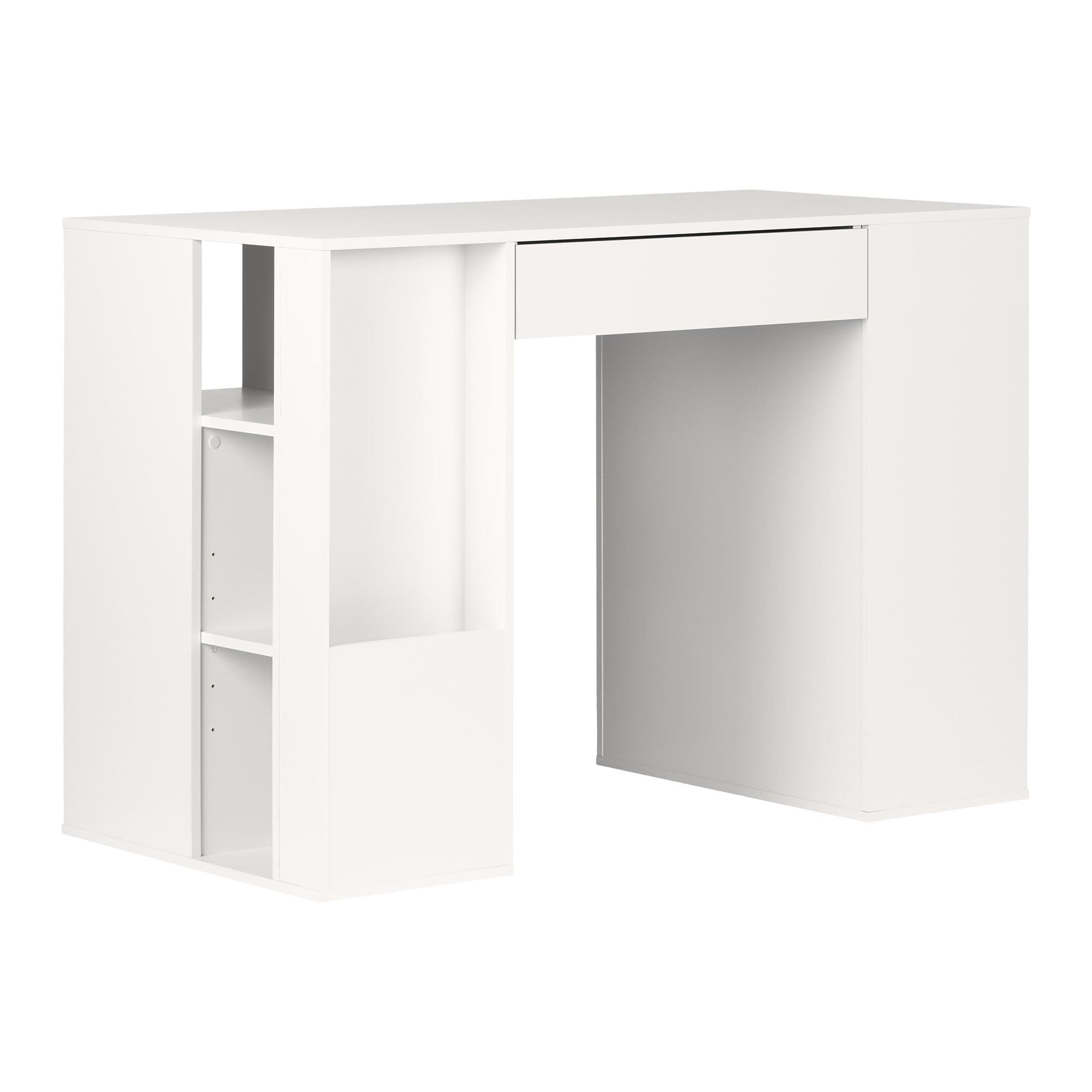 Crea Counter-Height Craft Table with Scratchproof Surface and Interchangeable Modules - 4 baskets included, Pure White