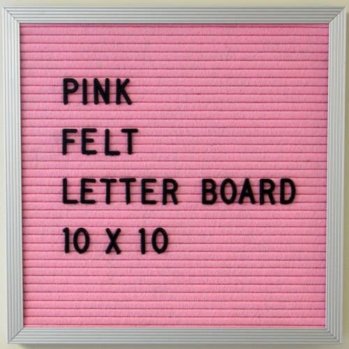 Pink Letter Board 10 x 10