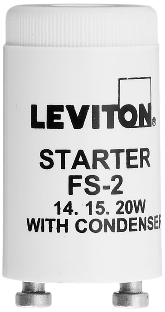 Leviton Fluorescent Lamp Starter, 12409, White