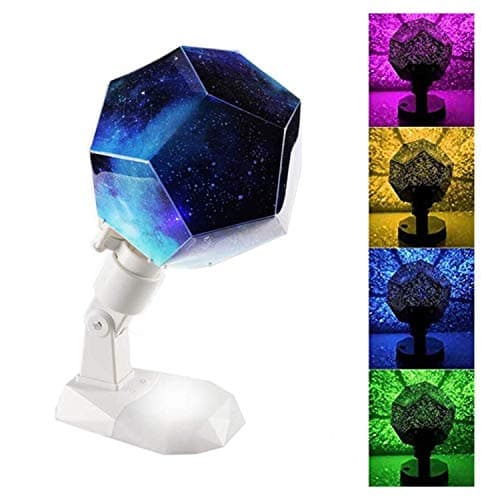 Freyamall Rechargeable Multifunctional Star Projector Night Light Table lamp, Romantic 12 Constellation Rotating Lights with USB Cable for Kids Baby Bedroom, Decorations for Christmas Birthday Party