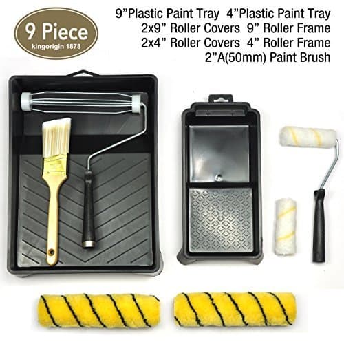 9 Piece Multi use Home repair tools,paint roller,paint rollers,paint kit,paint brush,paint brushes,mini paint roller,paint tray,tools,tool kit,tool set,home tool kit