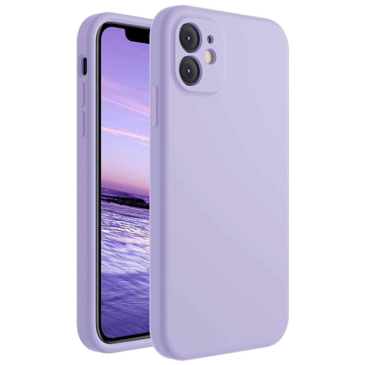 iPhone 11 phone case 11 phone case Apple phone case, [anti-drop and anti-bump] impact-resistant translucent, Apple phone case protective cover fashion, universal shell for men and women, Purple