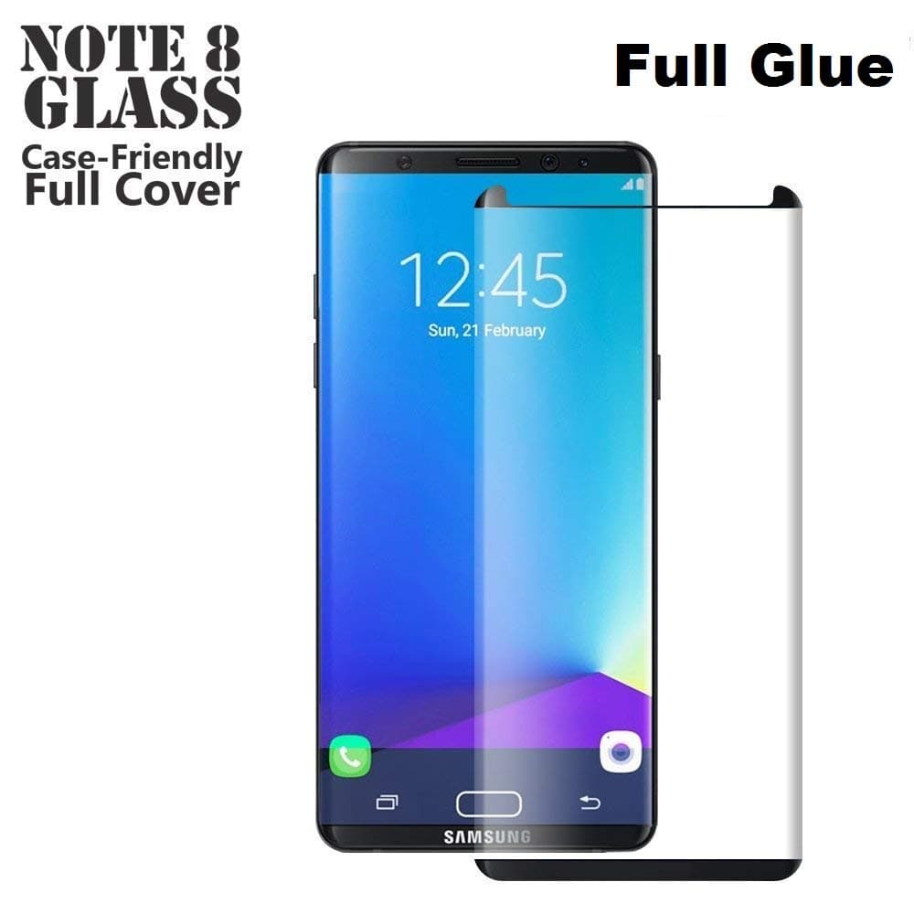Shopalfa™ Samsung Galaxy Note 8 Tempered Glass Screen Protector Full Body Coverage [Edge-to-Edge] with Free Installation Kit byShopalfa