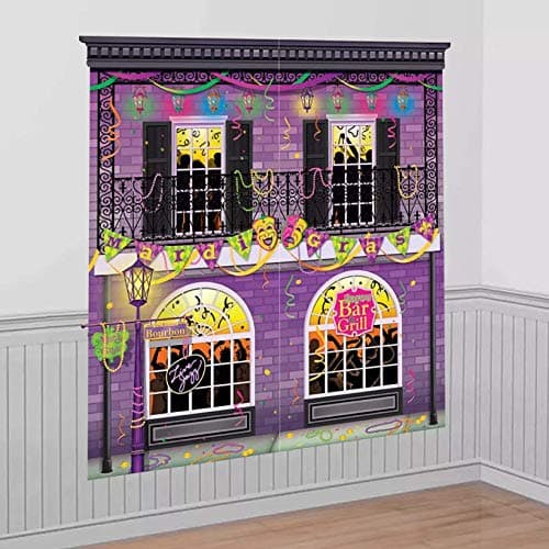 Amscan Mardi Gras Party Scene Setters, Multicolor, 65" x 32.5"