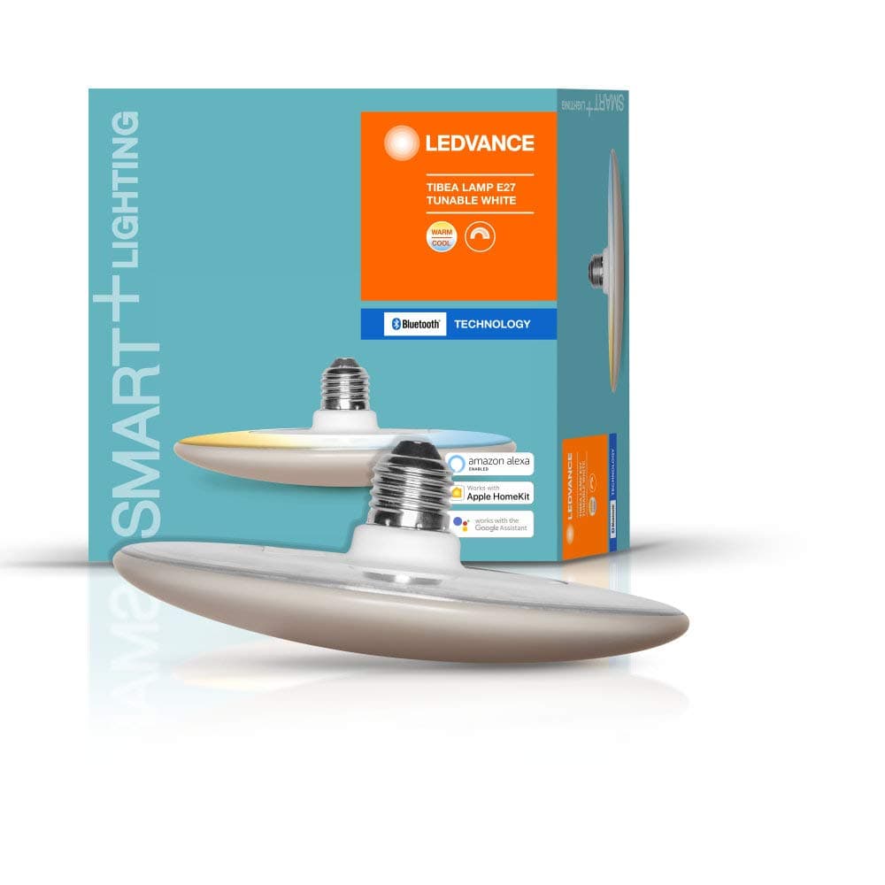 LEDVANCE Smart Led Lamp Tibea With Bluetooth, E27, Changeable Light Color (2700-6500 k), Dimmable, Replaces Incandescent Lamps With 125 W, Controllable With Google, Alexa And Apple Voice, Smart + Bt