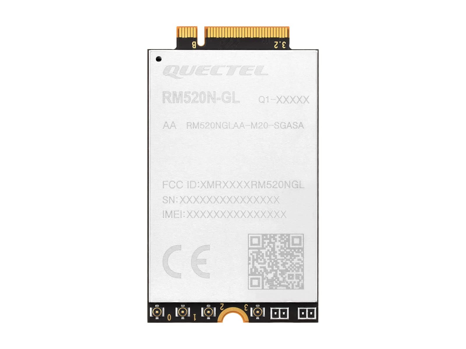 Waveshare Quectel RM520N-GL IoT 5G Global Band Module, M.2 Form Factor, 5G/4G/3G, Ethernet, USB, Network Adapter