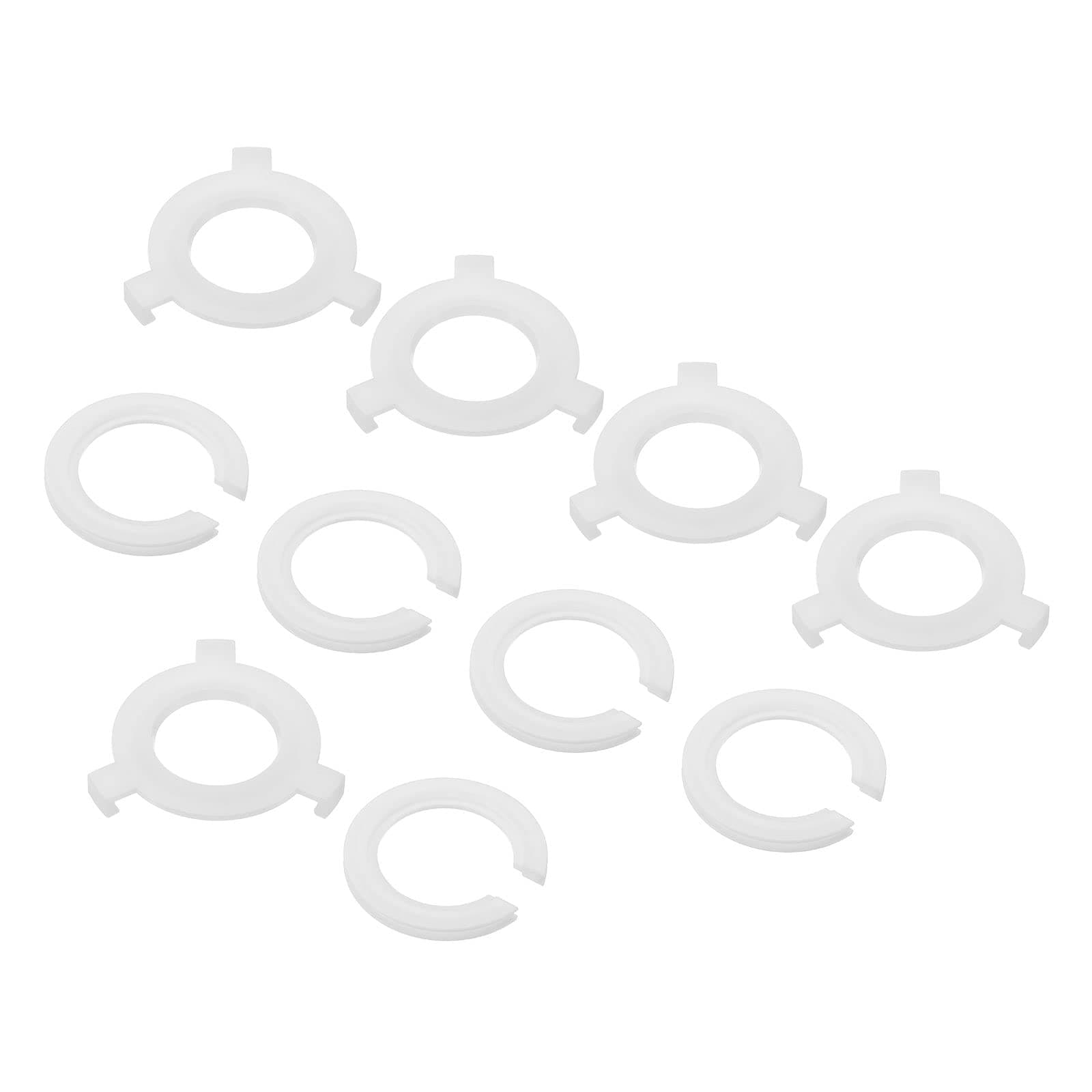 PATIKIL E27 to E14 Lamp Shade Reducing Ring, 10 Pack Lampshade Adapter Ring Converter Reducer Fitting Light Fixtures Replacement, 2 Styles