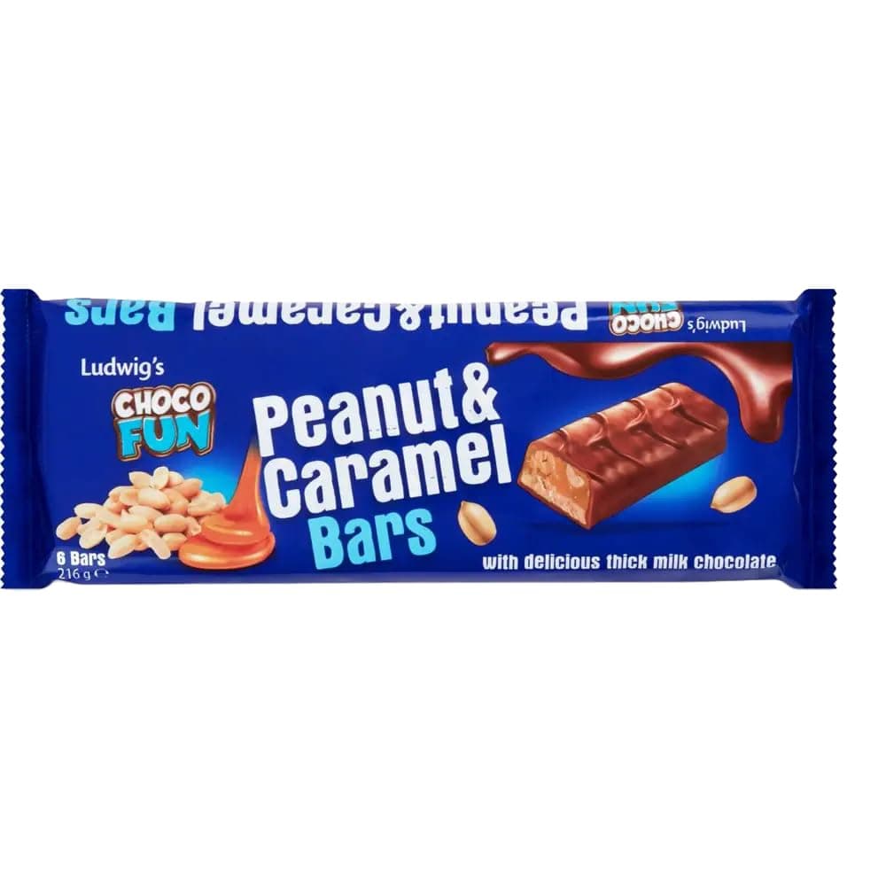 Schogetten Choco Fun Peanut Caramel Bars 36 g, 6-Pack