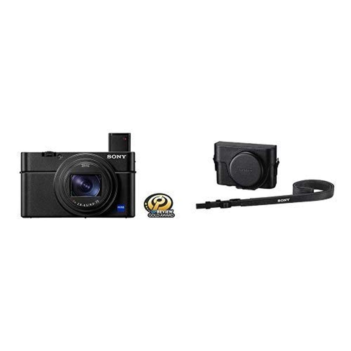 RX100 VII Premium Compact Camera with 1.0-Type Stacked CMOS Sensor (DSCRX100M7) with Premium Jacket Case (LCJRXK/B) for RX100 Series Digital Still Cameras