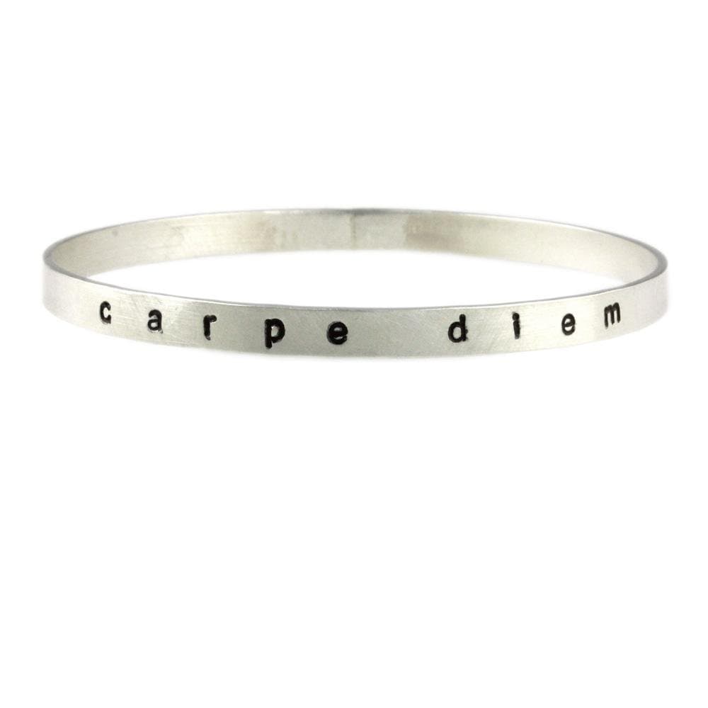 Kelley Reese Sterling Silver Carpe Diem Bangle