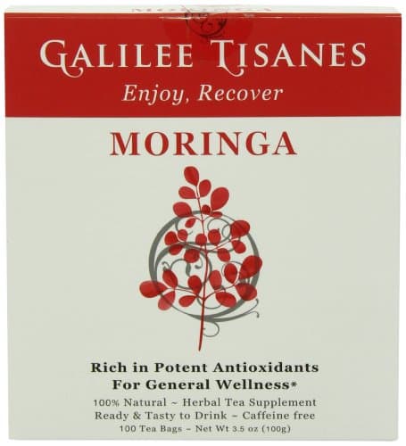 Galilee Tisanes Tea, Moringa Oleifera, 100 Count