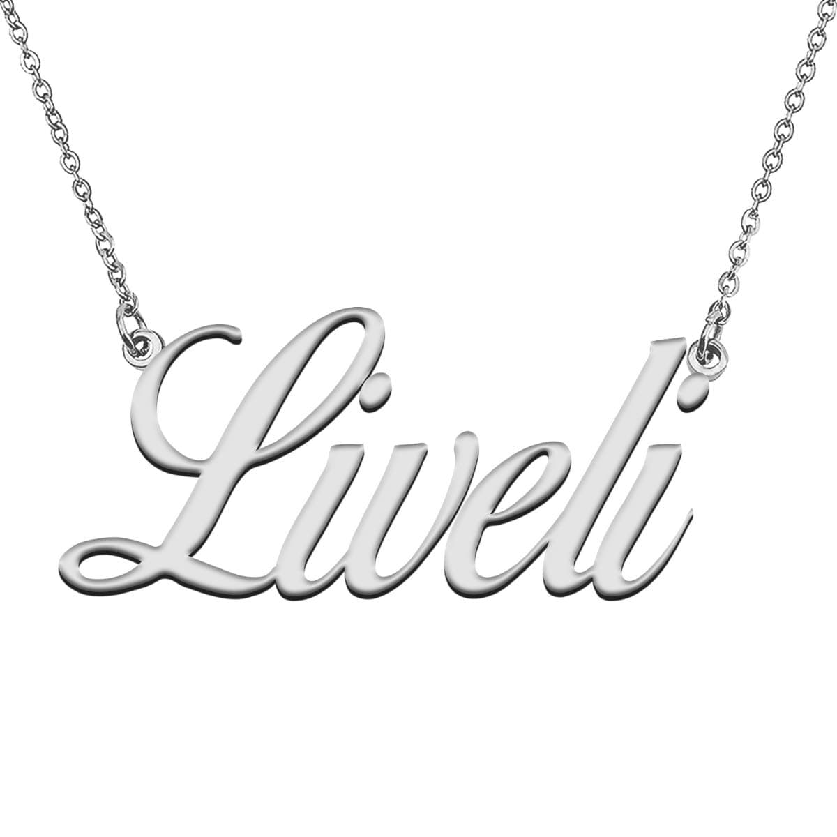 Personalized Charm Initial Pendant Name Necklace for Her